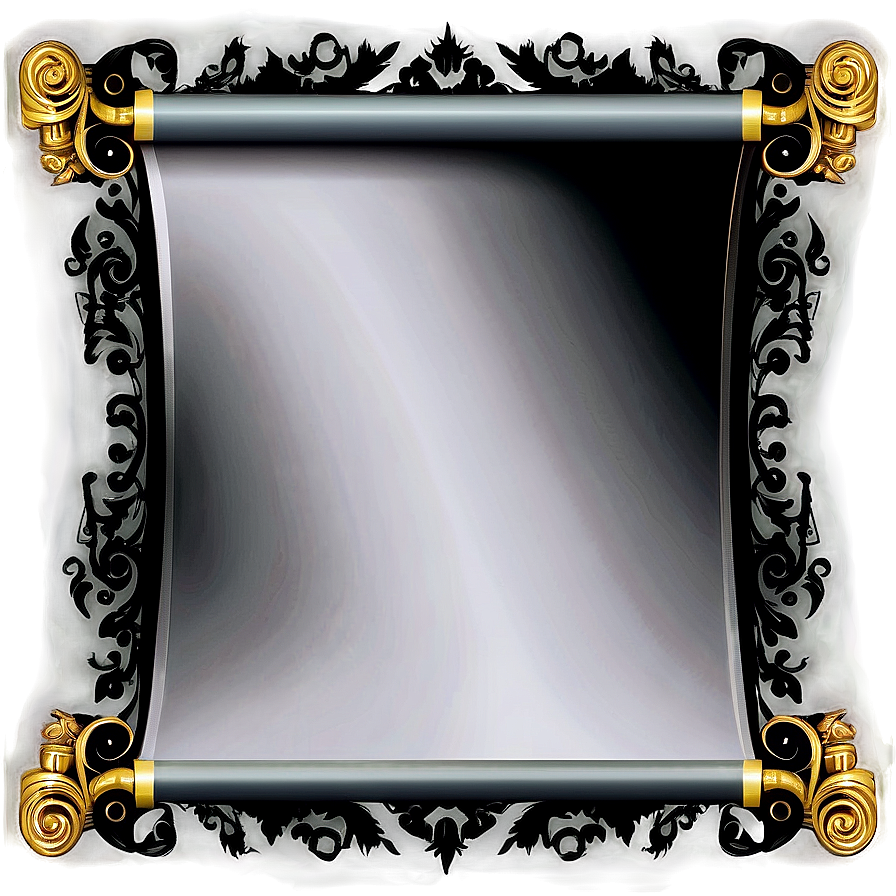 Black Scroll Banner Png Jmj47 PNG Image