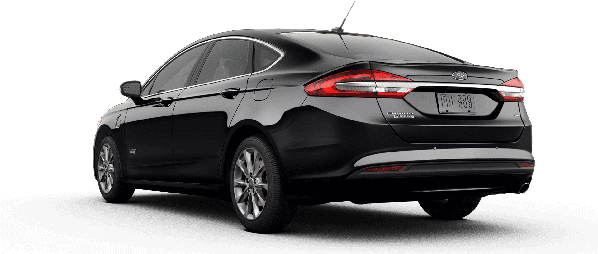 Black Sedan Rear View PNG Image