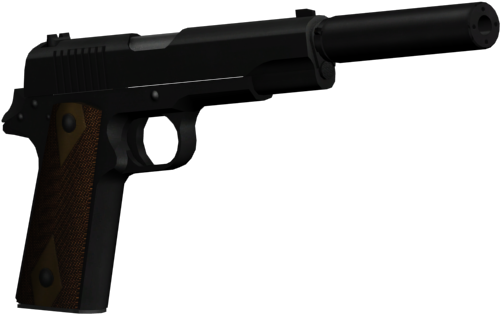 Black Semiautomatic Pistol PNG Image