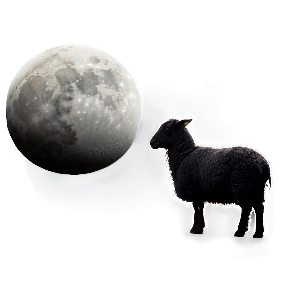 Black Sheep And Moon Png 79 PNG Image