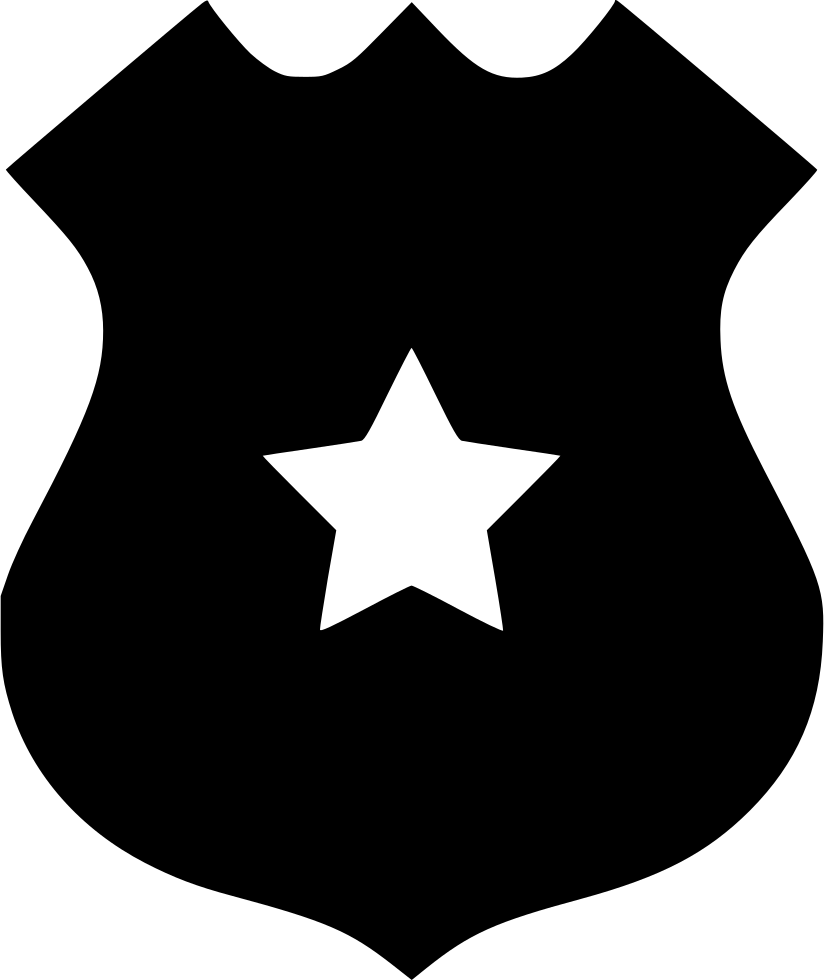 Black Shieldwith Star Cutout PNG Image