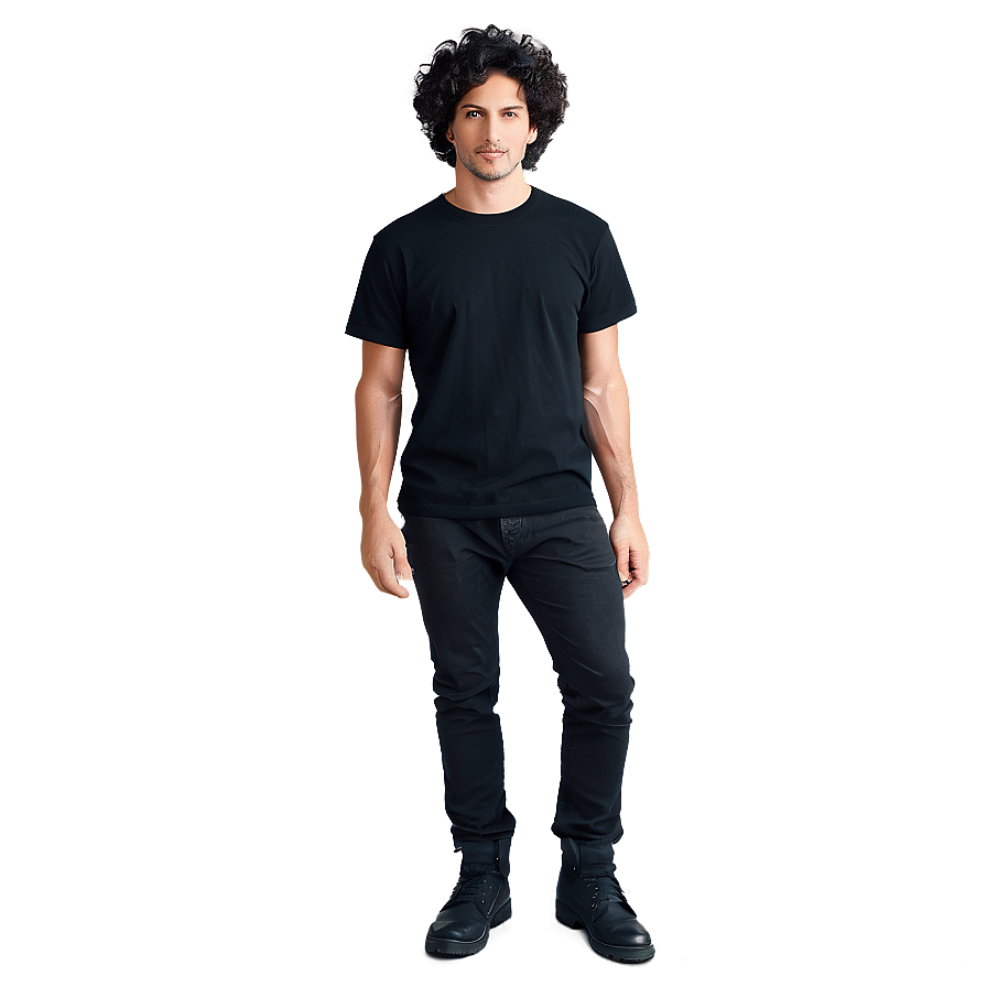 Black Shirt Grunge Style Png Yhq PNG Image