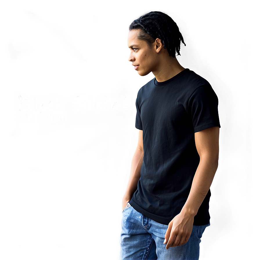 Black Shirt Street Style Png Fgs PNG Image