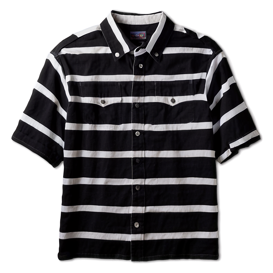 Black Shirt With Stripes Png Xyn PNG Image