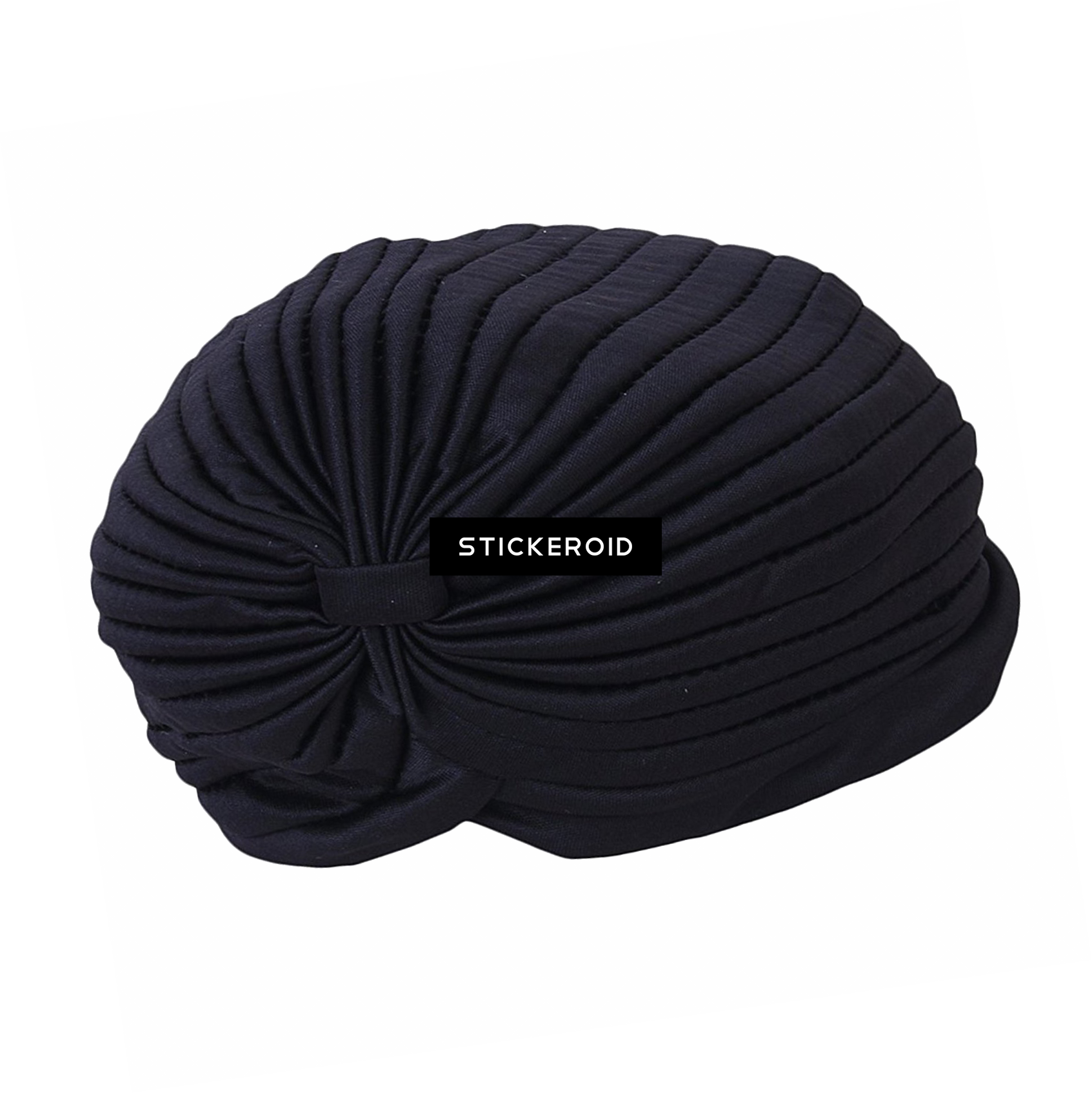 Black Sikh Turban Top View PNG Image