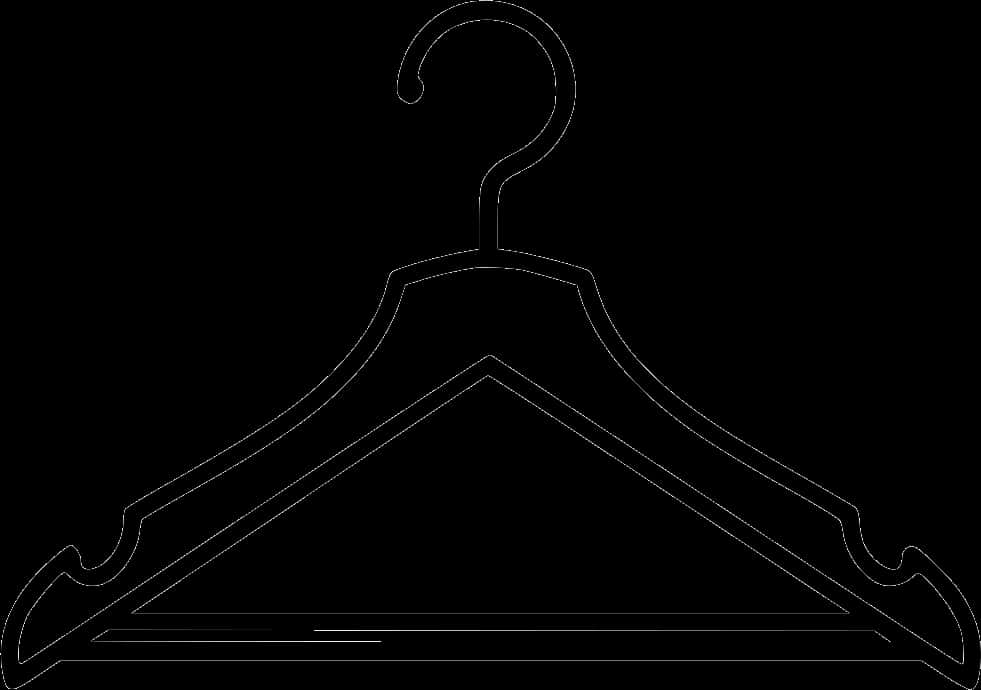 Black Silhouette Clothes Hanger PNG Image