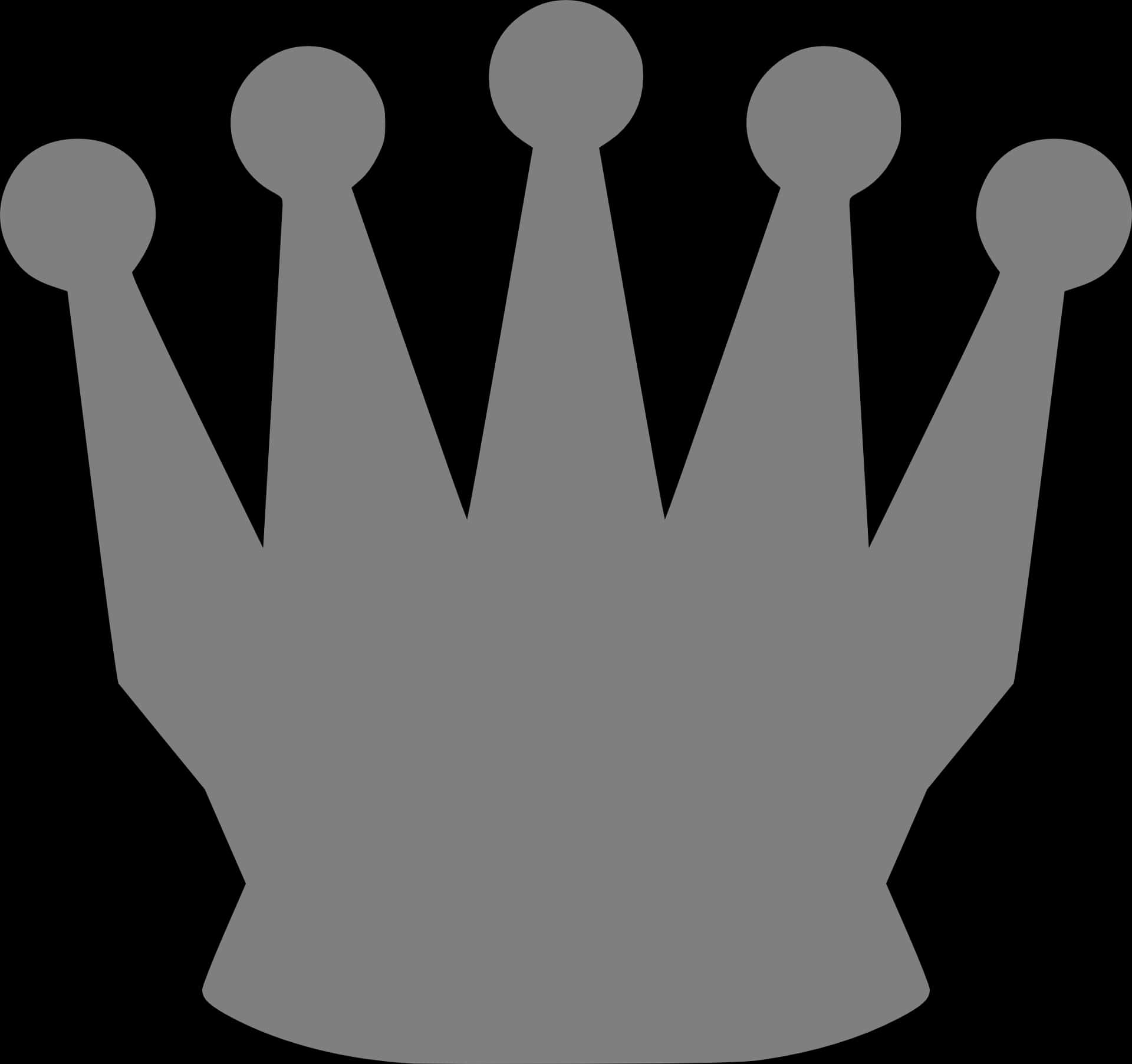 Black Silhouette Crown Graphic PNG Image