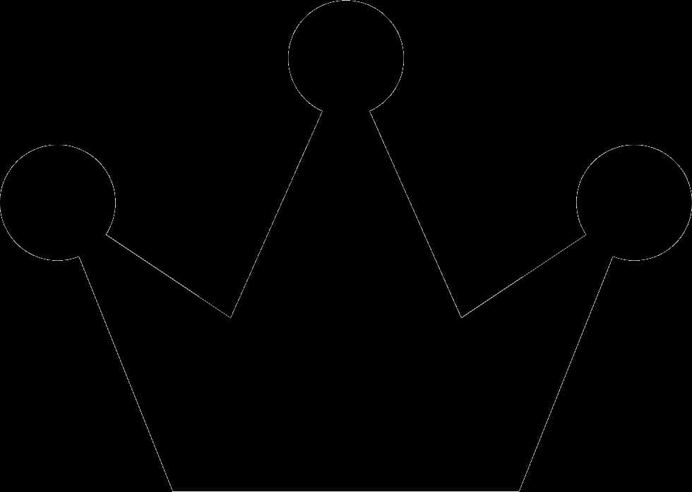 Black Silhouette Crown Graphic PNG Image