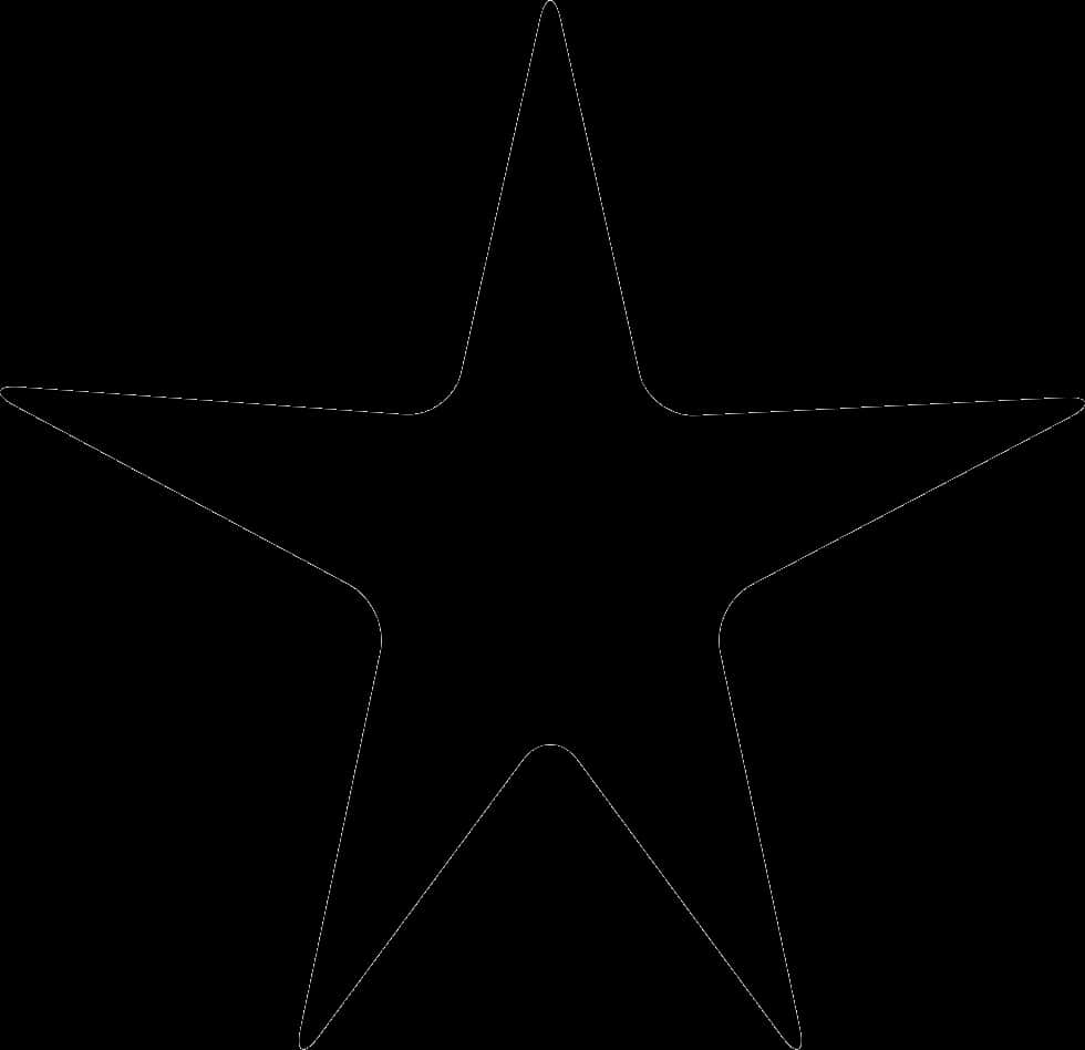 Black Silhouette Star PNG Image