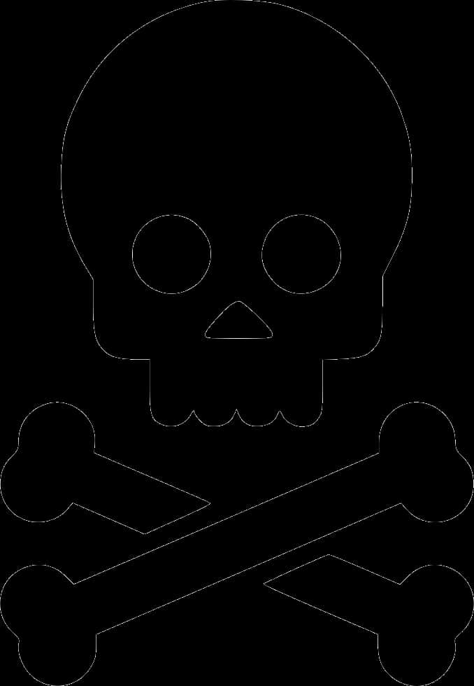 Black Skulland Crossbones Icon PNG Image