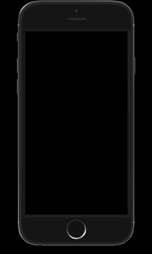 Black Smartphone Blank Screen PNG Image