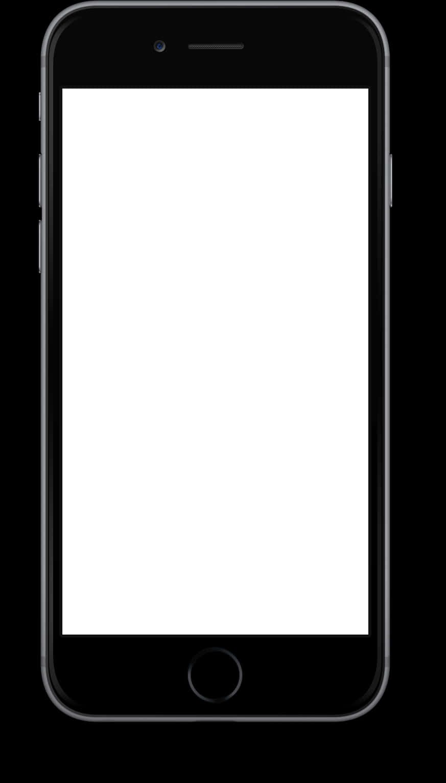 Black Smartphone Blank Screen PNG Image