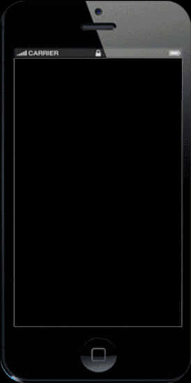 Black Smartphone Front View PNG Image