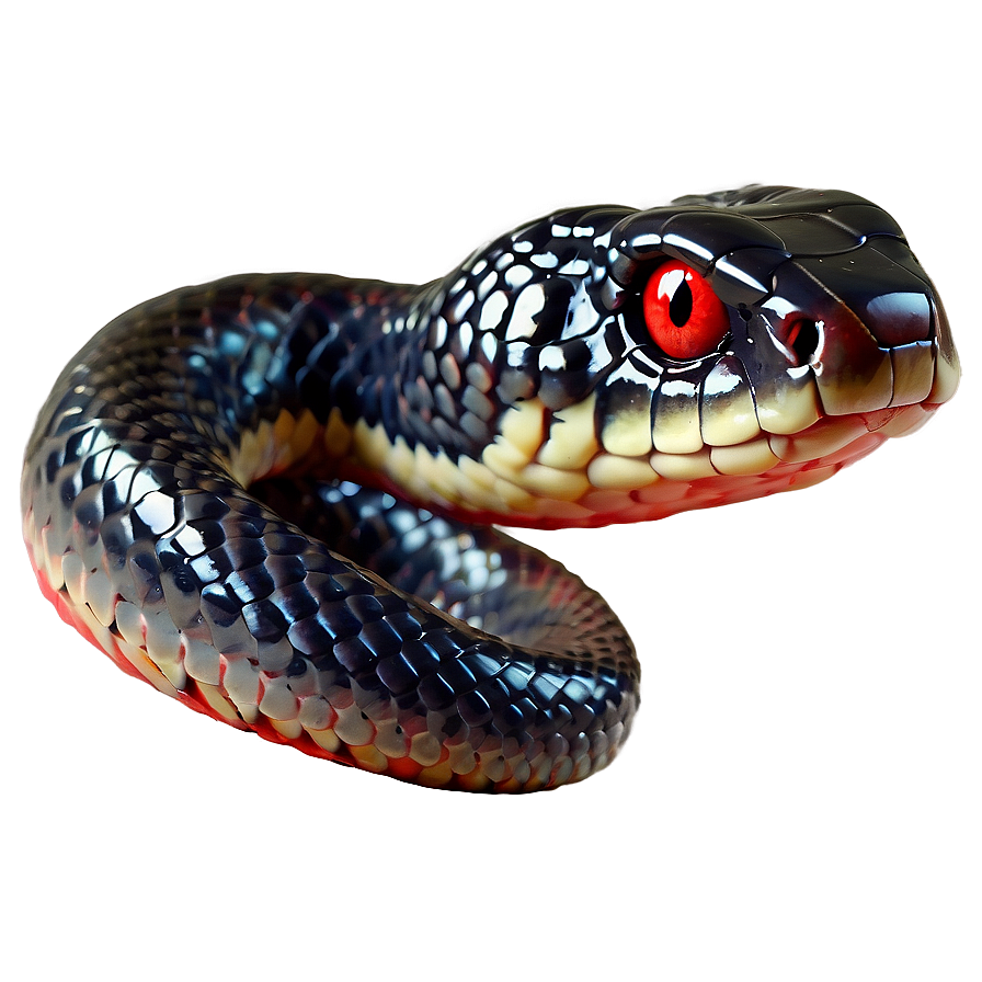 Black Snake With Red Eyes Png 06132024 PNG Image