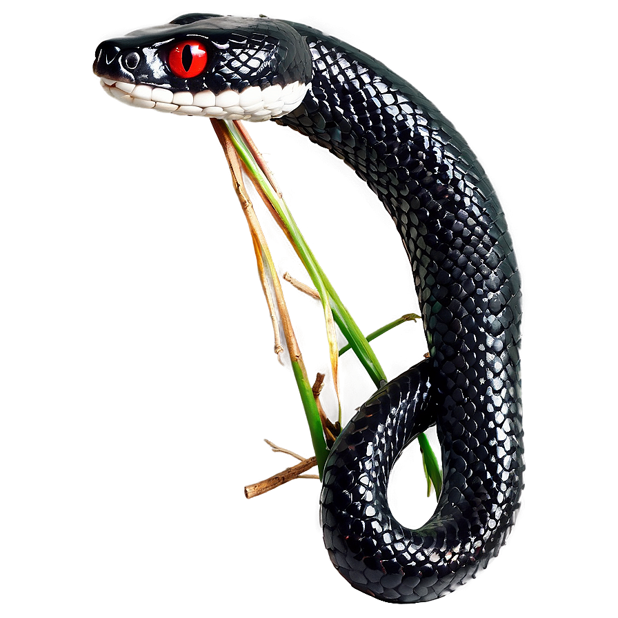 Black Snake With Red Eyes Png Rwl23 PNG Image