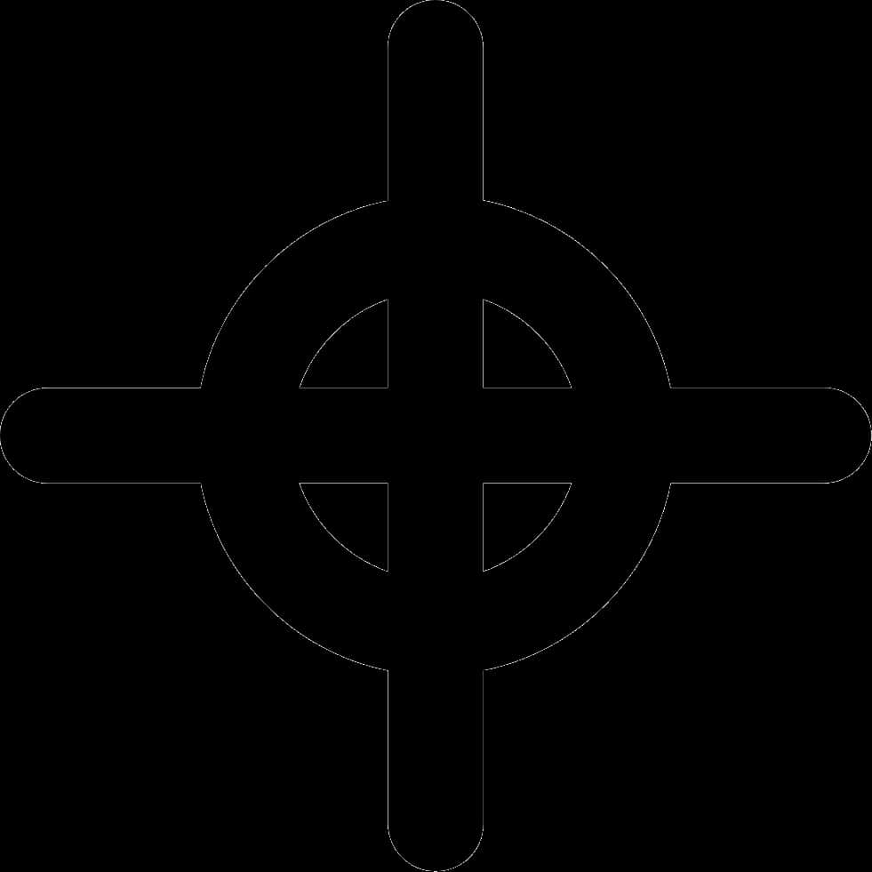 Black Sniper Crosshair Icon PNG Image