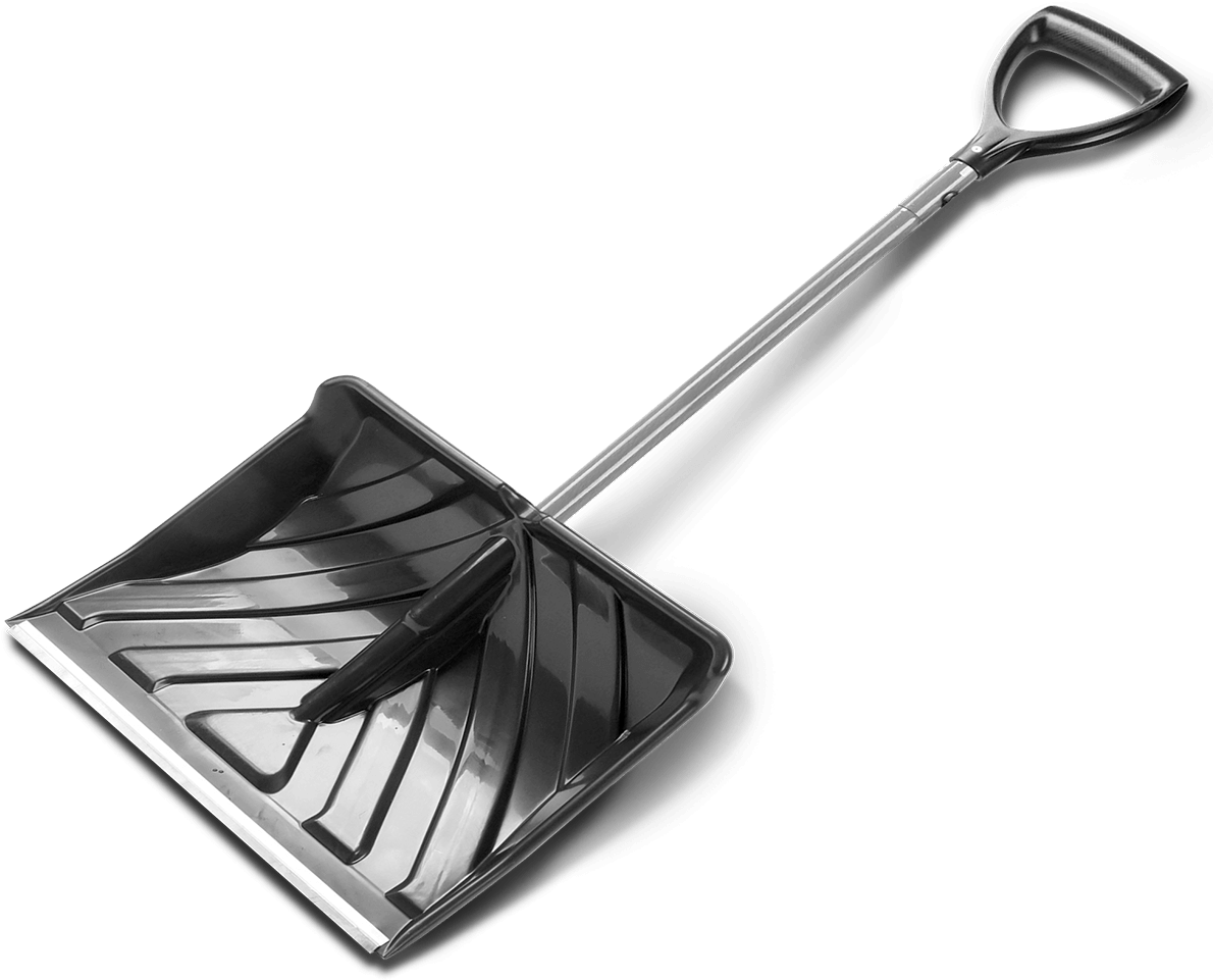 Black Snow Shovel Isolated PNG Image