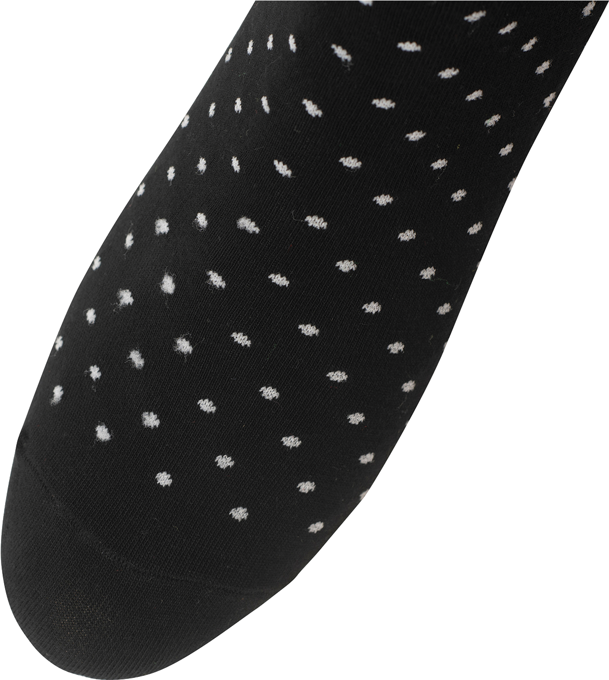 Black Sock White Dots Pattern PNG Image