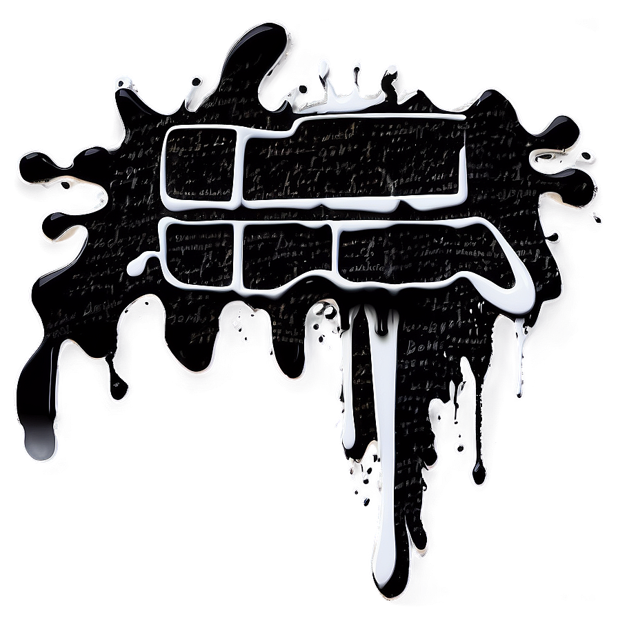 Black Splatter Graffiti Element Png 06262024 PNG Image