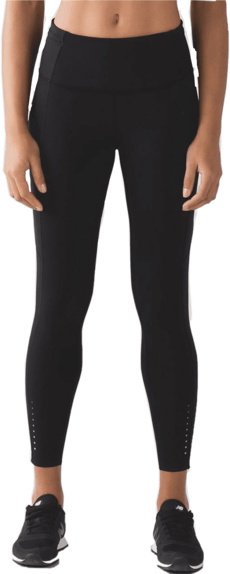 Black Sport Leggings Product Showcase PNG Image