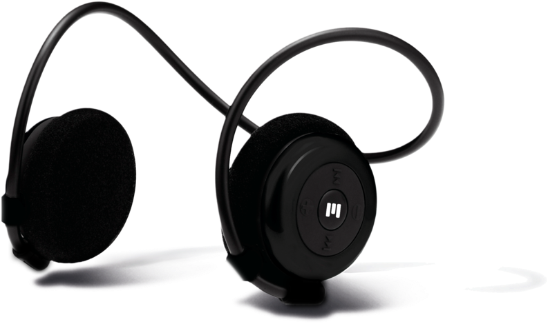 Black Sports Earphoneswith Hook PNG Image