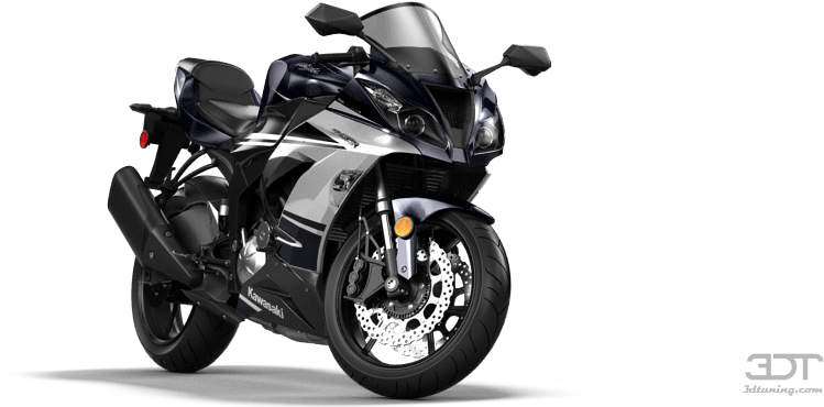 Black Sports Motorcycle Studio Shot PNG Image