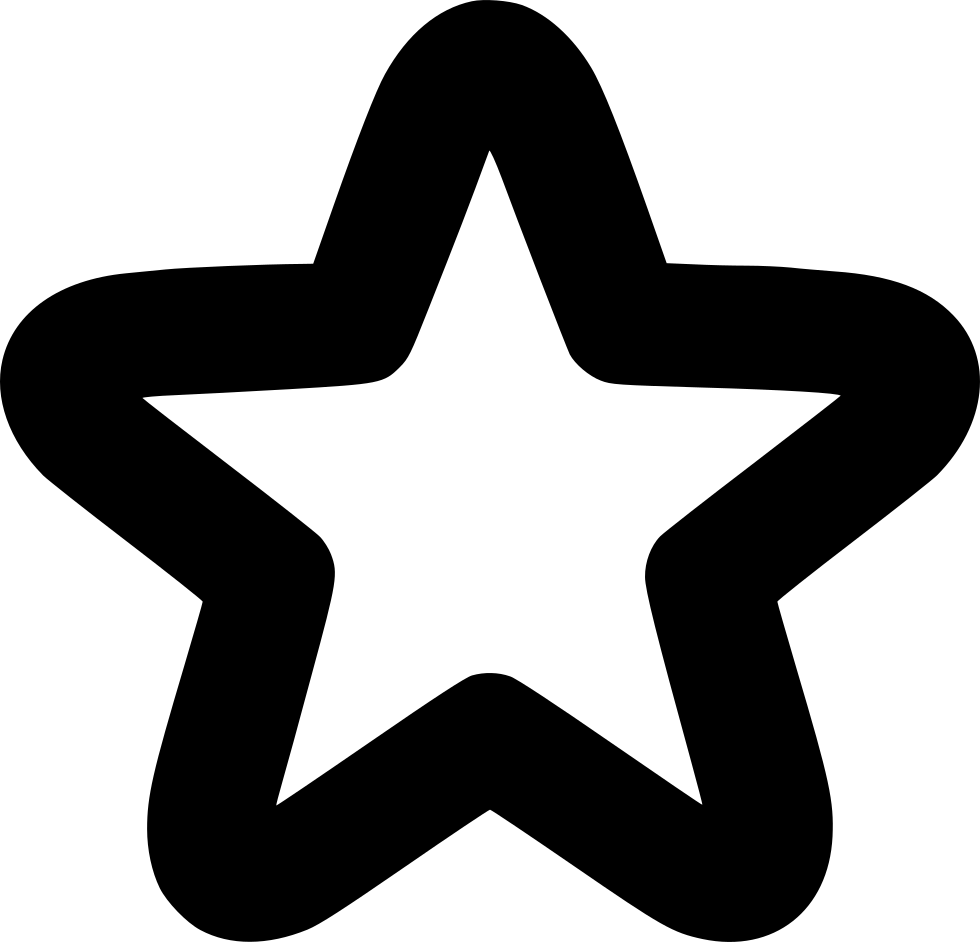 Black Star Icon Graphic PNG Image