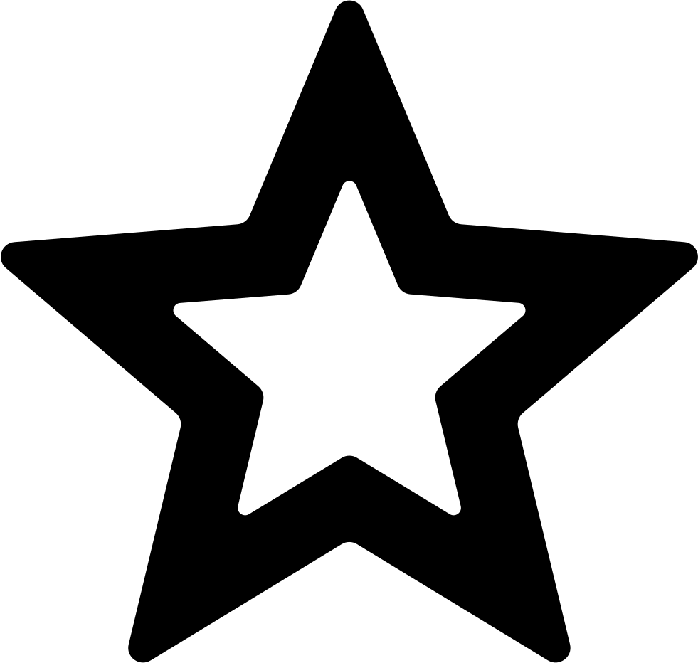 Black Star Outline Graphic PNG Image