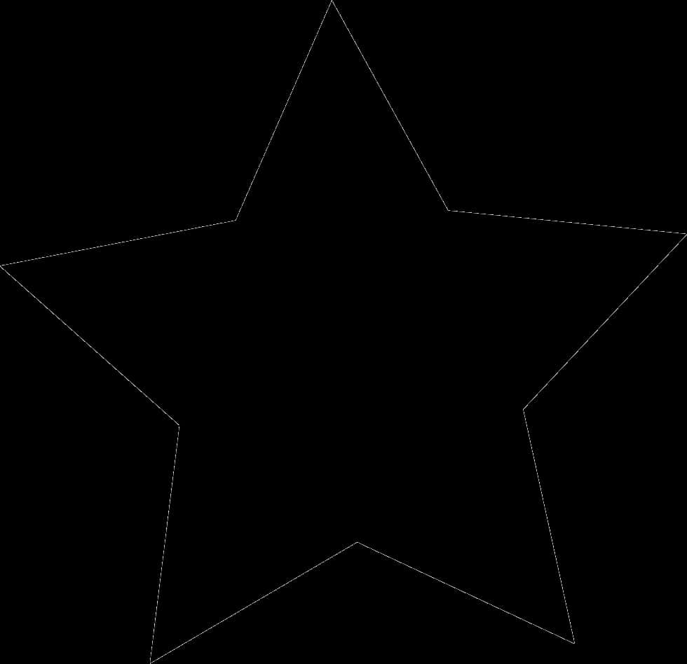 Black Star Outline PNG Image