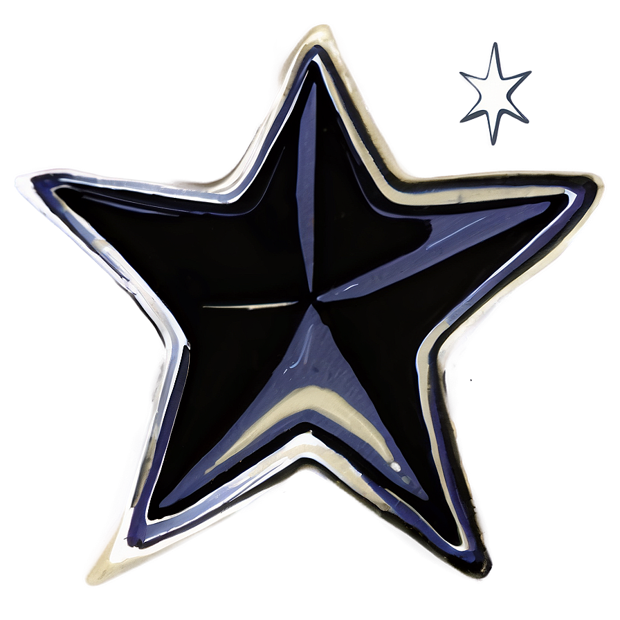 Black Star Sticker Png 4 PNG Image