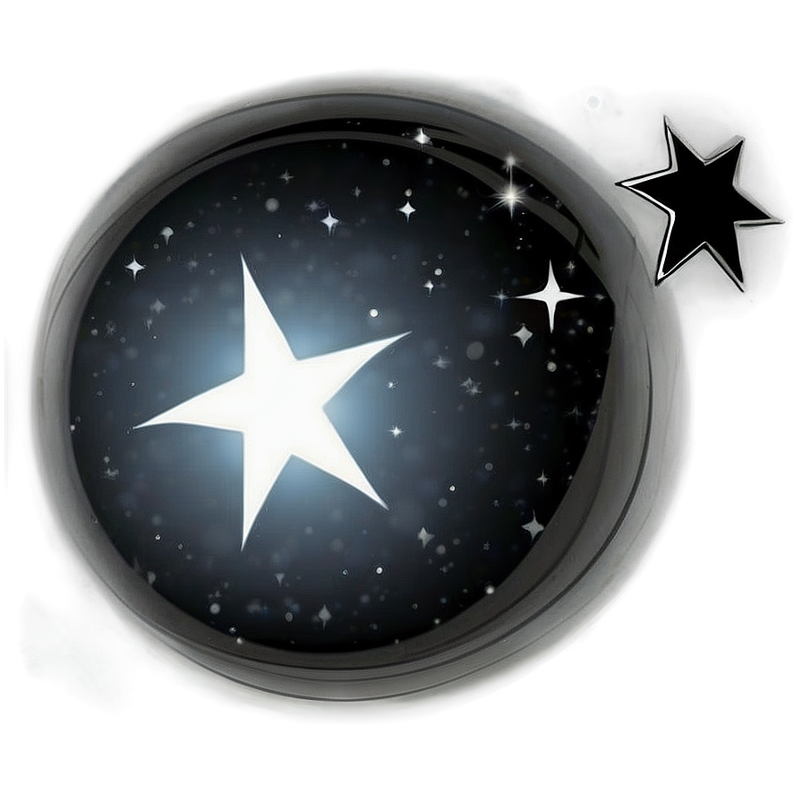 Black Stars Celestial Beauty Png Fmq PNG Image