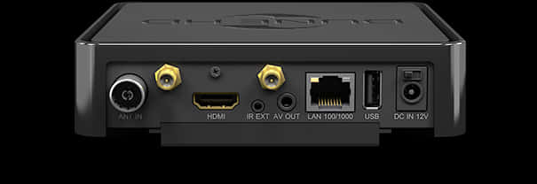 Black Streaming Device Rear Ports PNG Image