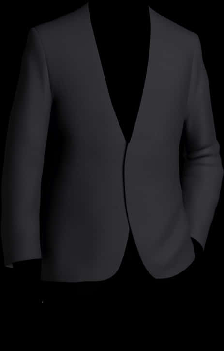 Black Suit Jacketon Black Background PNG Image