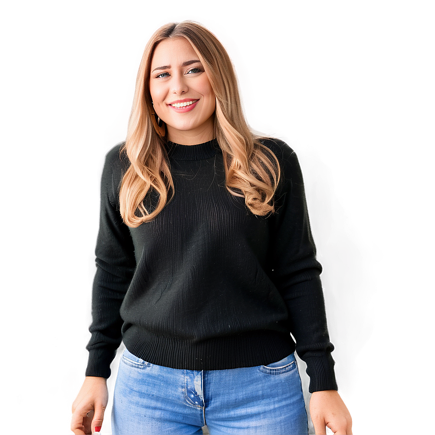 Black Sweater For Work Png Myp PNG Image