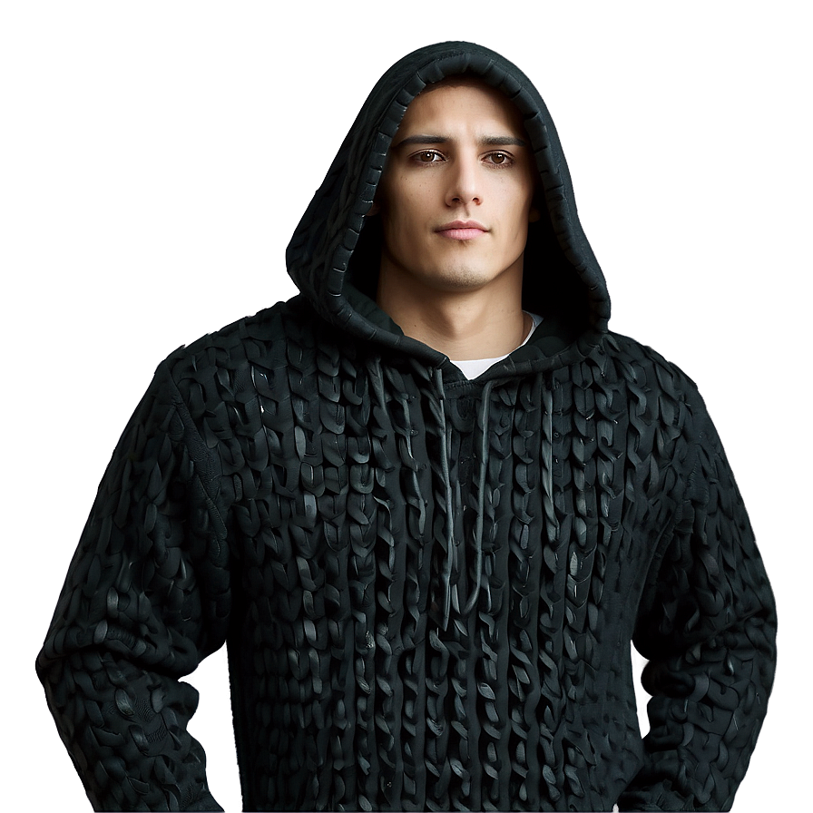 Black Sweater With Hood Png Npc PNG Image