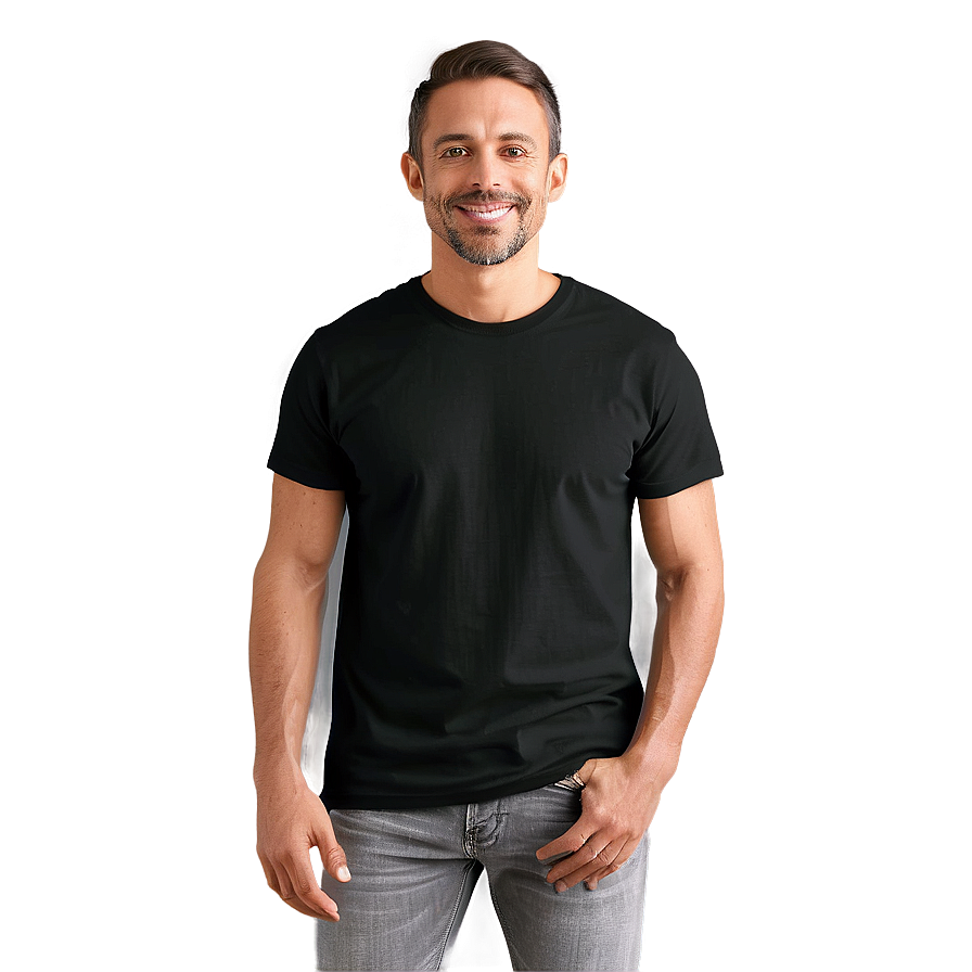 Black T Shirt Casual Wear Png 75 PNG Image