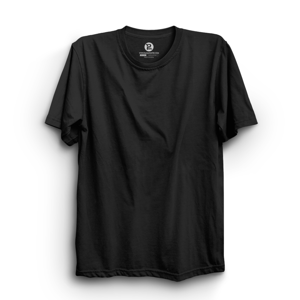 Black T Shirt Product Display PNG Image