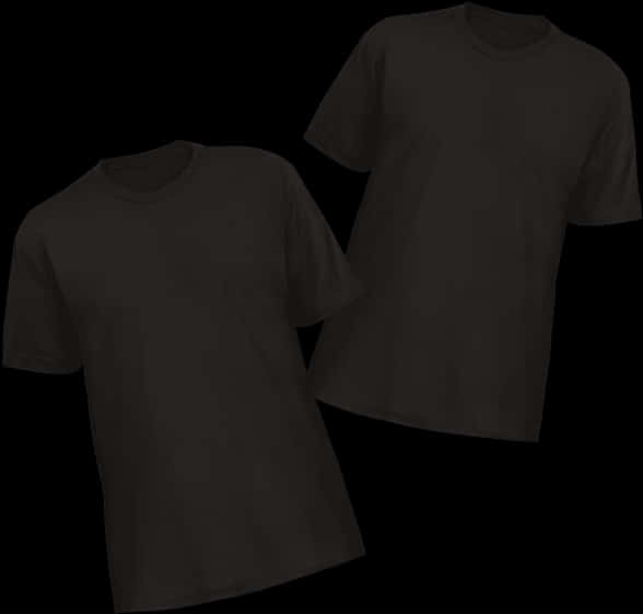 Black T Shirts Mockup PNG Image