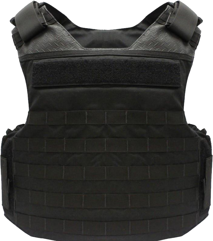 Black Tactical Bulletproof Vest PNG Image