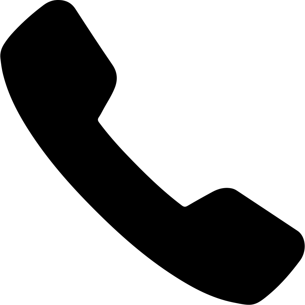 Black Telephone Receiver Icon PNG Image