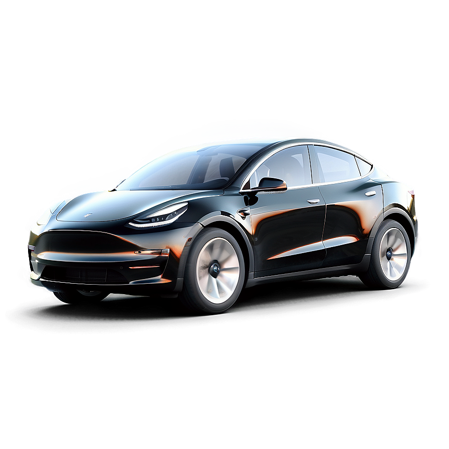 Black Tesla Model Y In Motion Png 68 PNG Image