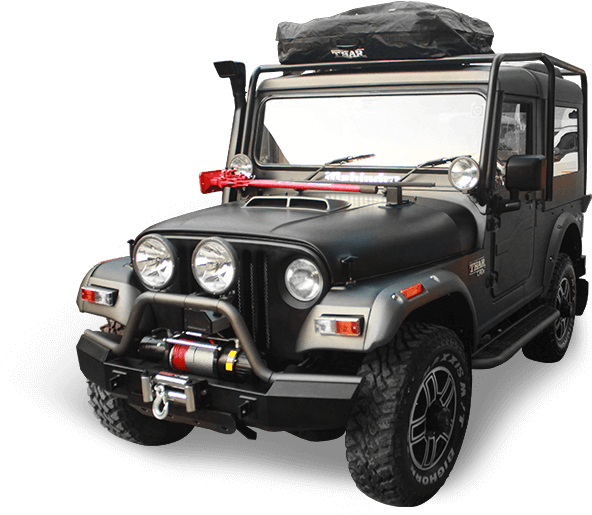 Black Thar S U V Offroad Ready PNG Image