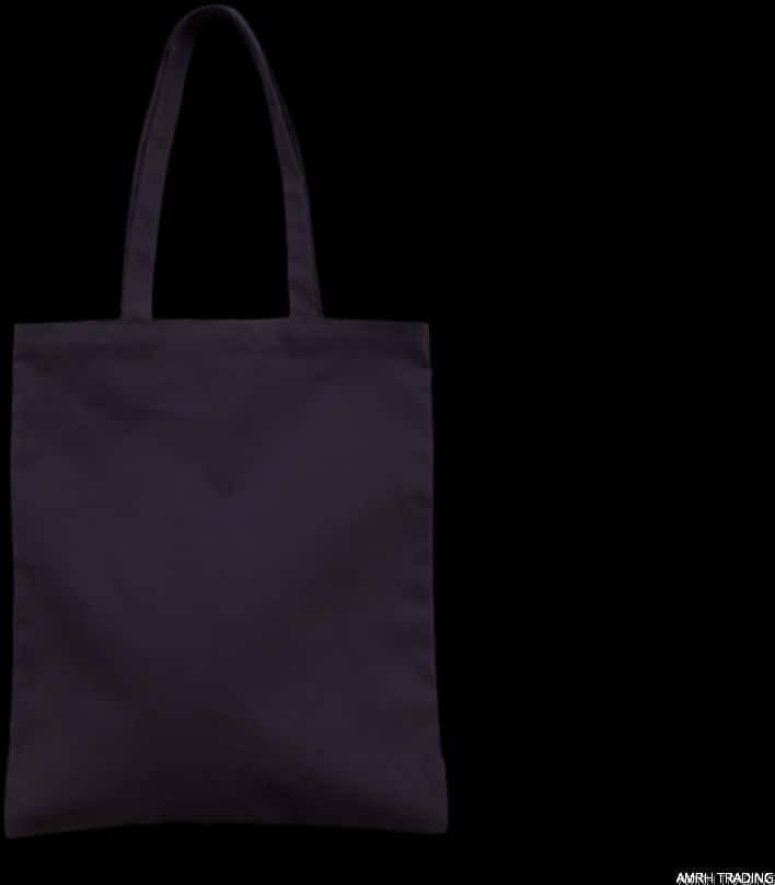 Black Tote Bagon Dark Background PNG Image