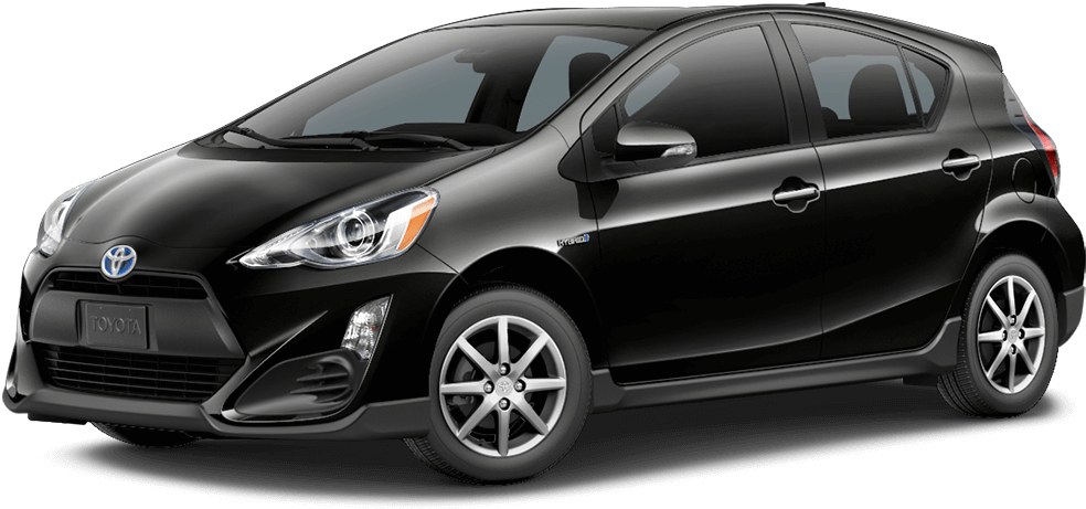 Black Toyota Prius Side View PNG Image