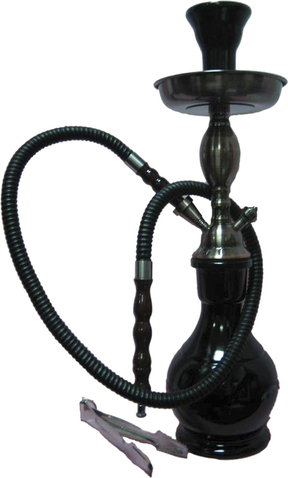 Black Traditional Hookah PNG Image