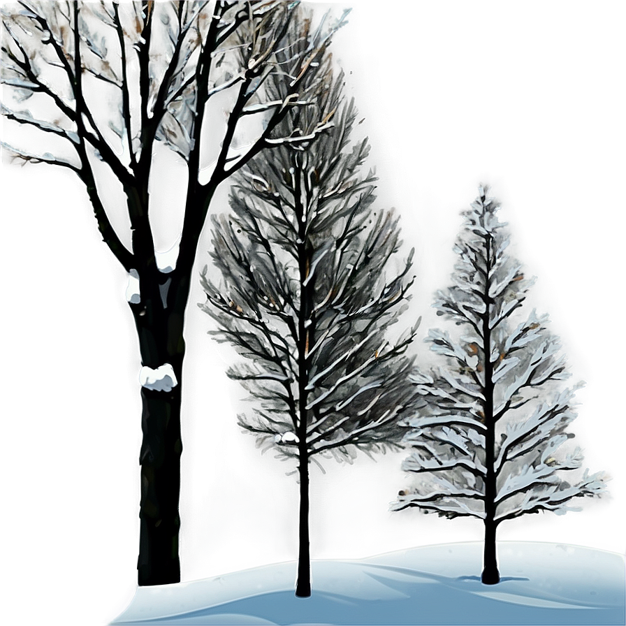 Black Trees In Winter Png Rbi25 PNG Image