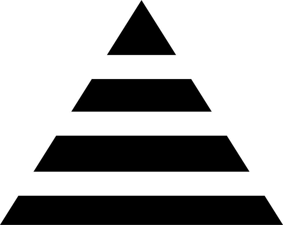 Black Triangle Shape Progression PNG Image