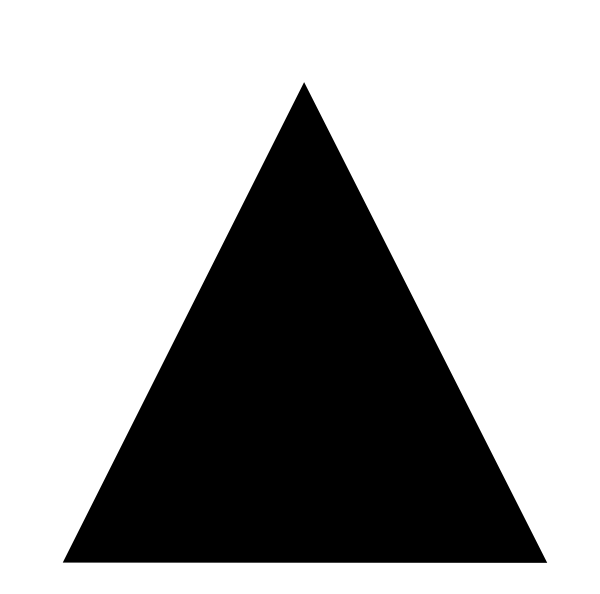 Black Triangle White Outline PNG Image