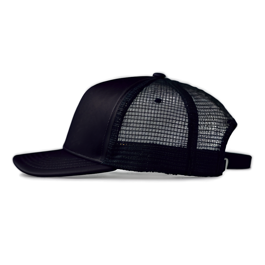 Black Trucker Hat Back View Png 8 PNG Image