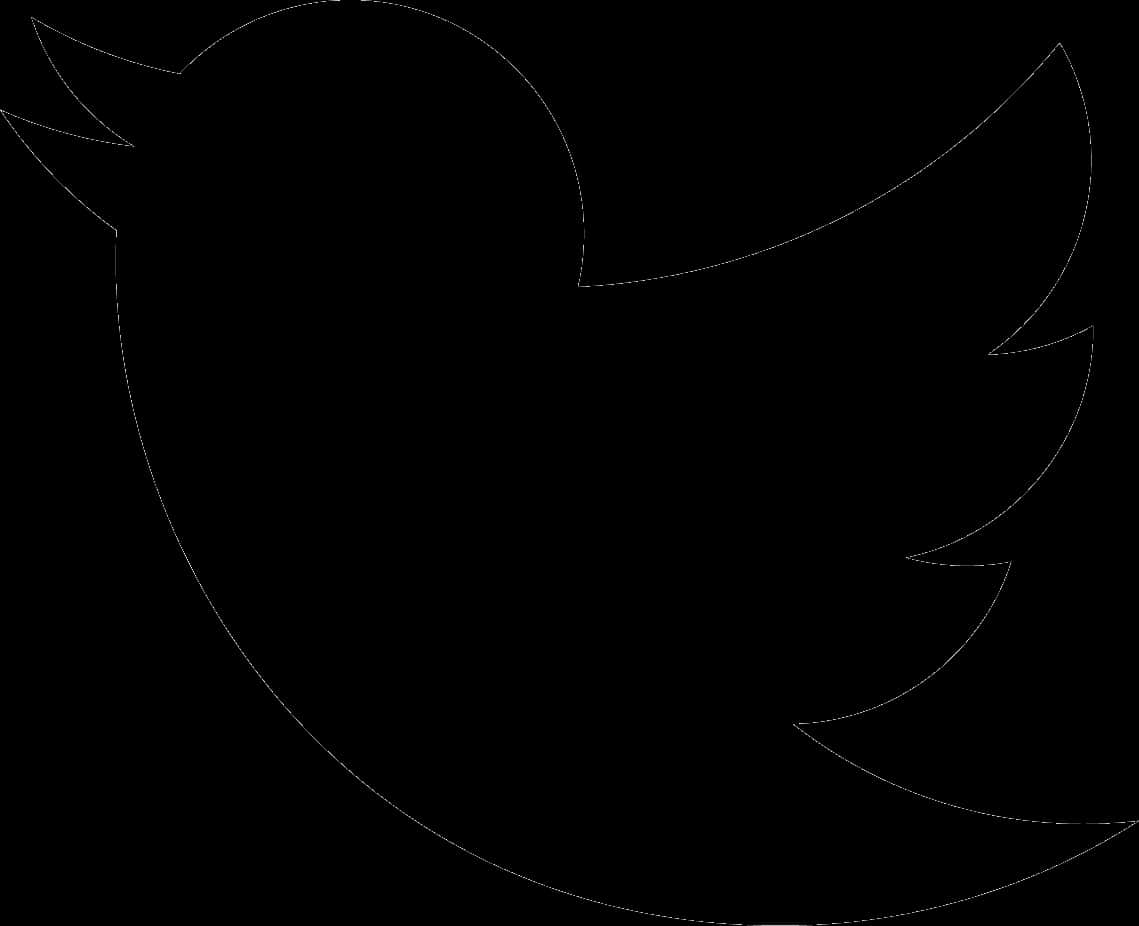 Black Twitter Logo Silhouette PNG Image